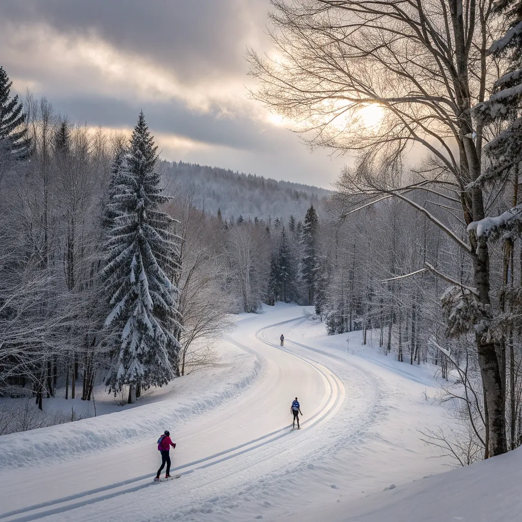 Cross-country skiing course landscape